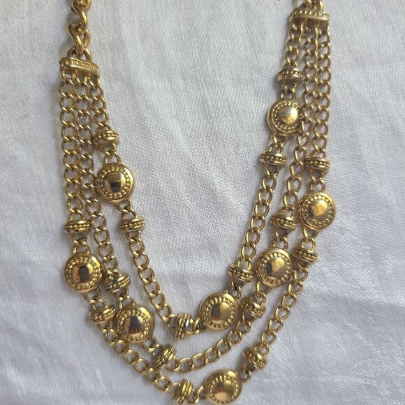 Women's gold-tone layered necklace - Picture 1 of 2